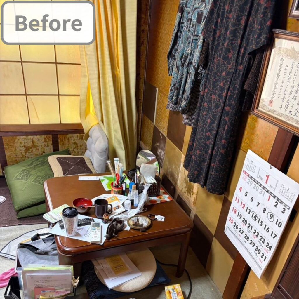 渋川市 不用品回収 作業前の部屋1
