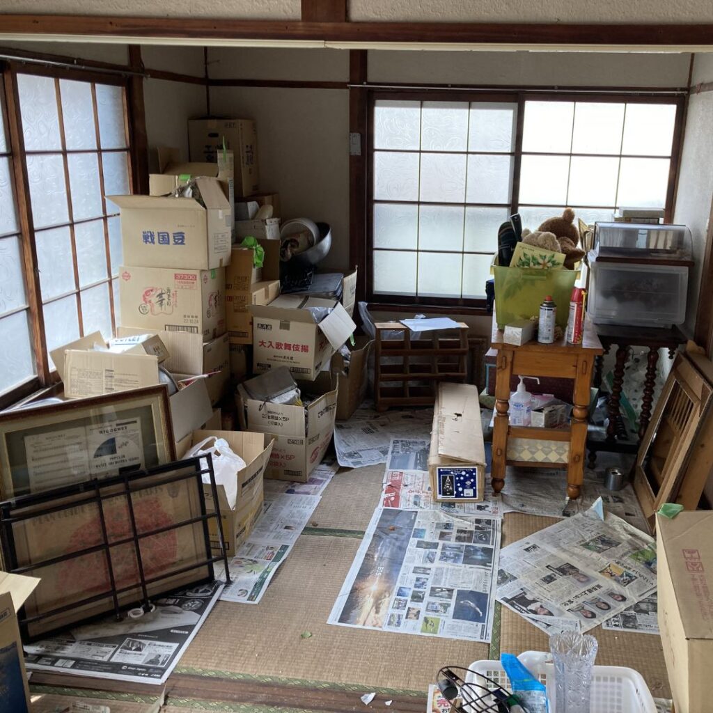 渋川市 不用品買取 作業後の部屋